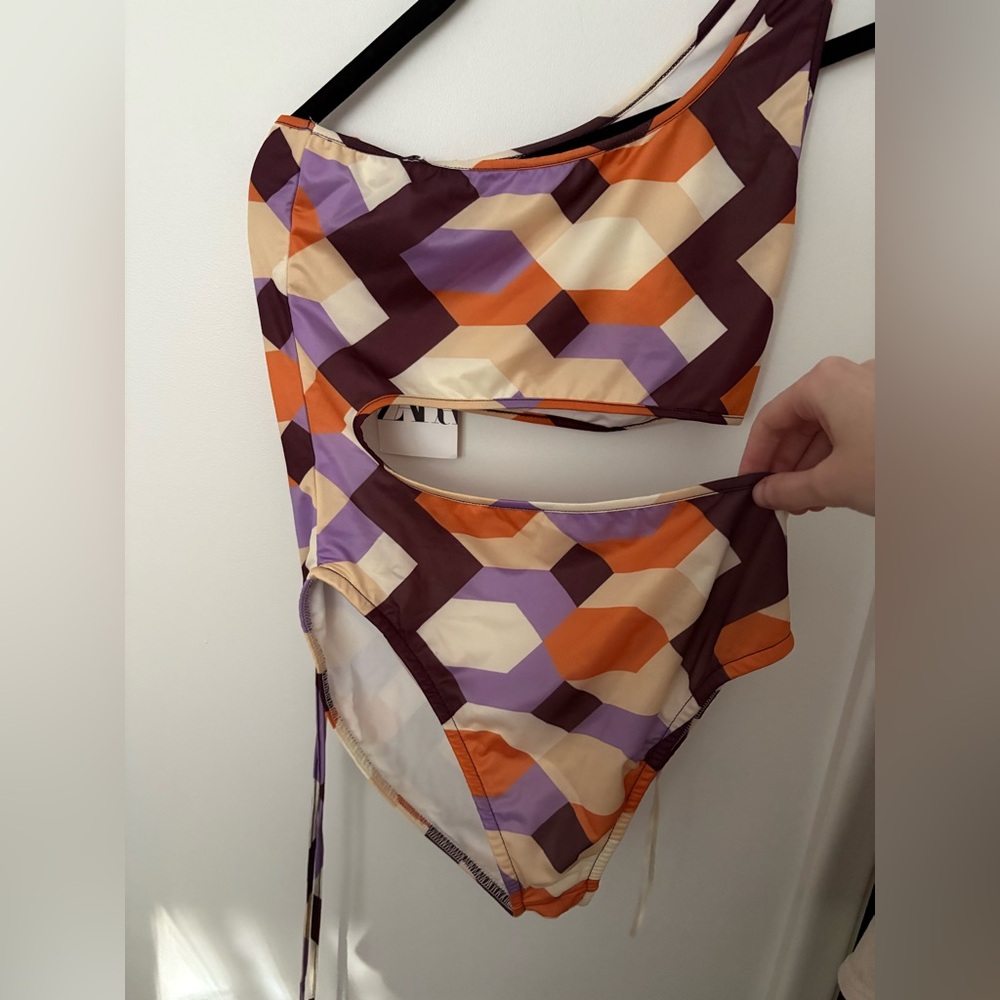 Zara Multicolor Geometric Bodysuit